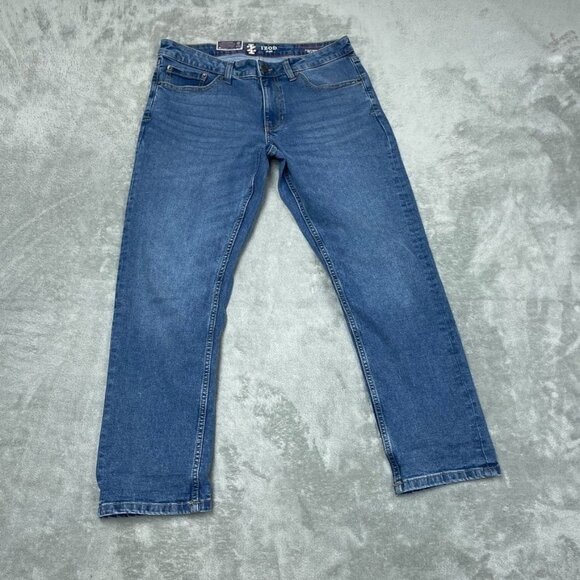 Izod Saltwater Mens Blue Stretch Jeans Straight Fit 32x29 Denim a0866 - Picture 1 of 8